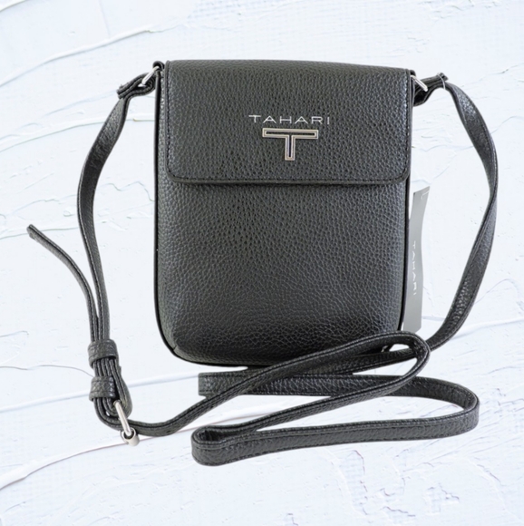 Tahari Leather-Look Crossbody Bag - Picture 1 of 15